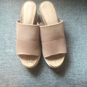 Cute Alex Marie trendy tan sandals with cork and rubber soles, size 8 1/2